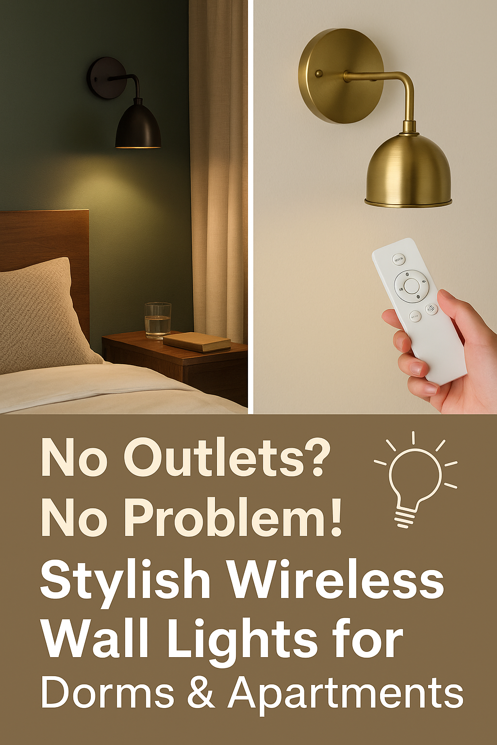 💡 Bright & Easy: Why Wireless Wall Sconces Are Dorm & Apartment Game‑Changers