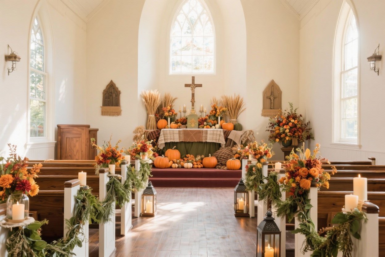 8 Thanksgiving Church Decorations Ideas That Feel Warm, Welcoming, and Worshipful