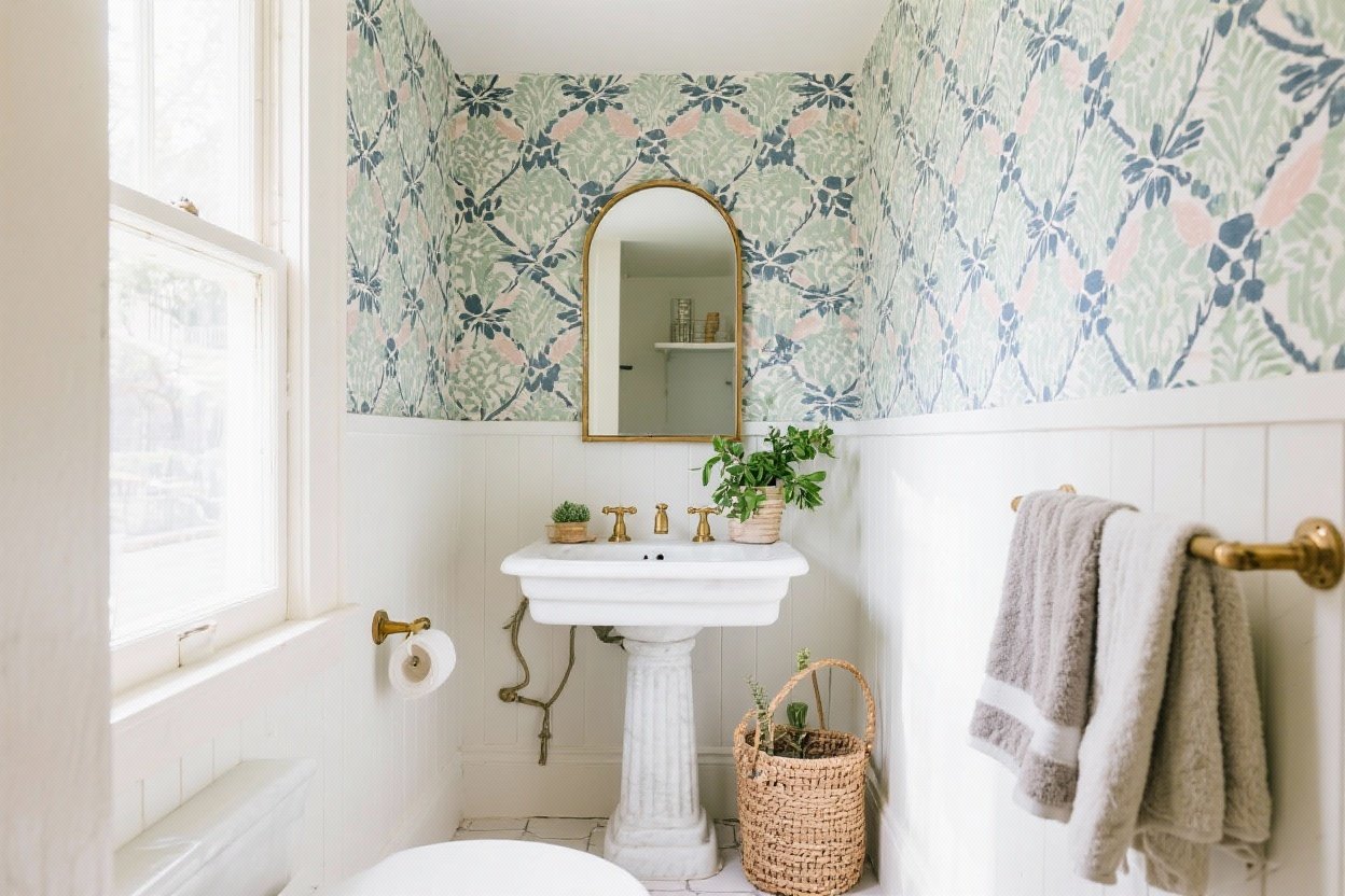 12 Small Bathroom Wallpaper Refresh Ideas You’ll Want to Copy Immediately