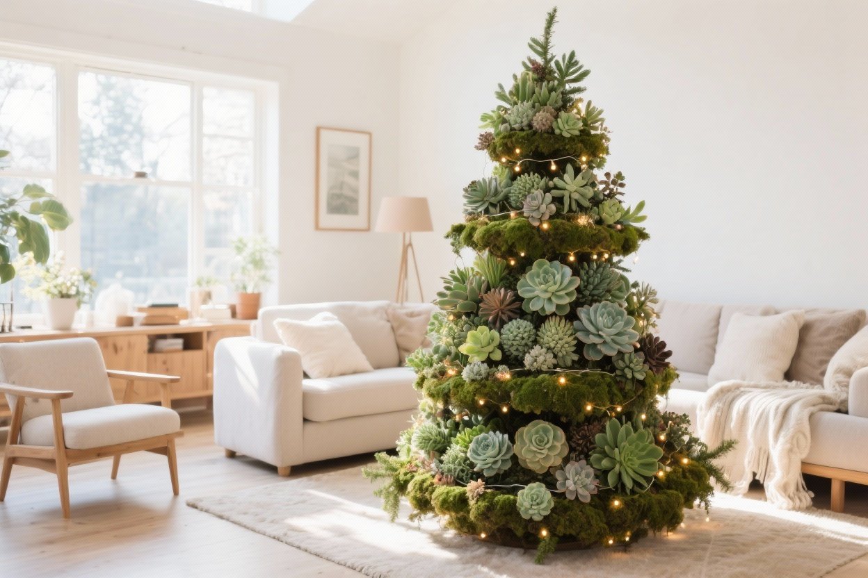 Succulent Christmas Tree Ideas That Turn Any Room Into a Holiday Oasis