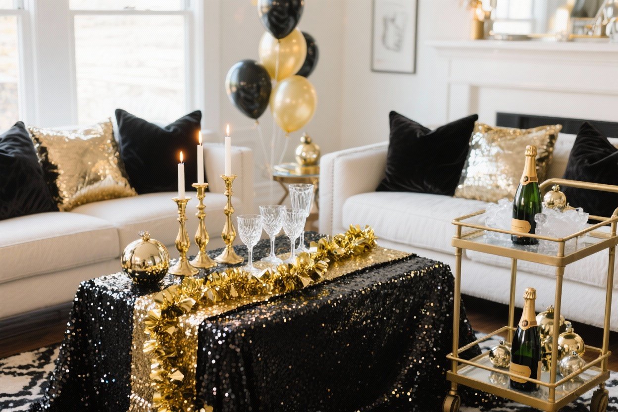 Glitz and Glam New Year’s Eve Party Theme: 7 Dazzling Rooms You’ll Want to Copy