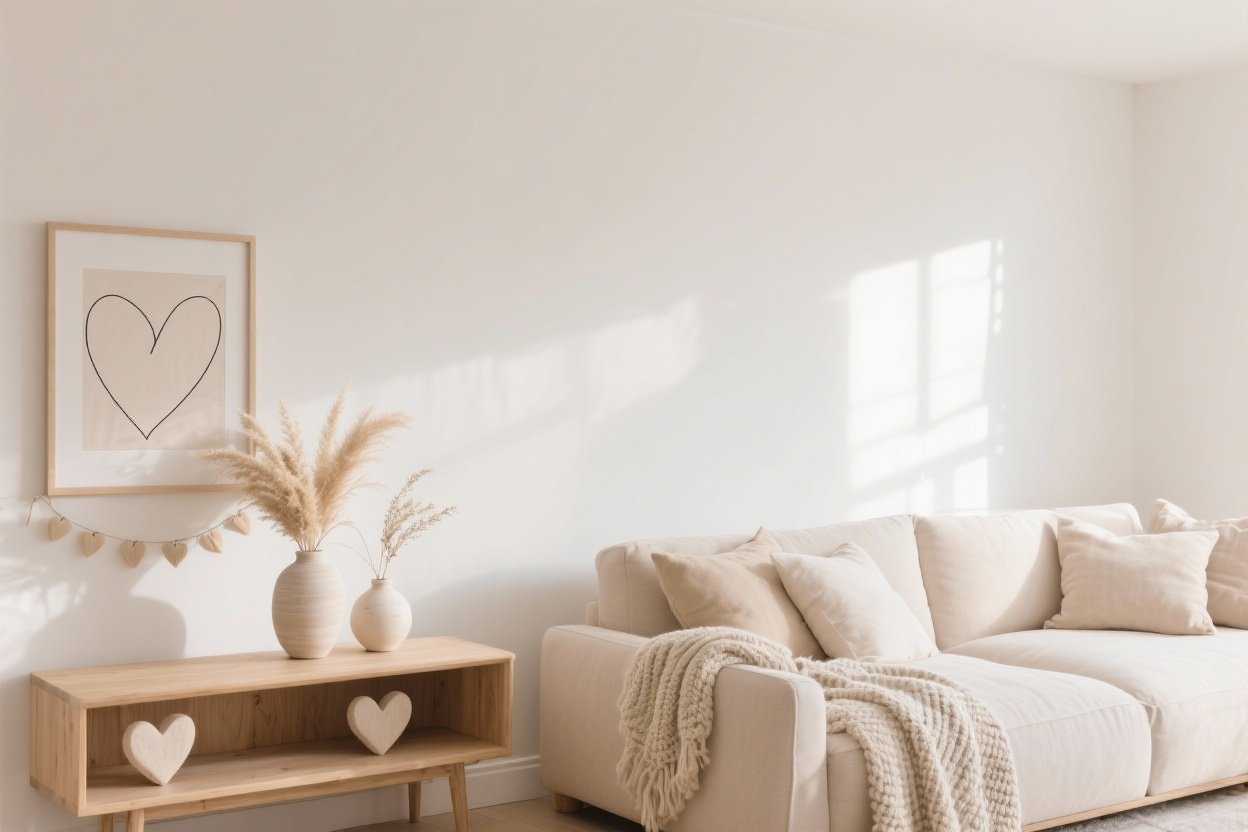 Minimalist Valentine’s Wall Decor With Neutral Tones and Heart Accents You’ll Love
