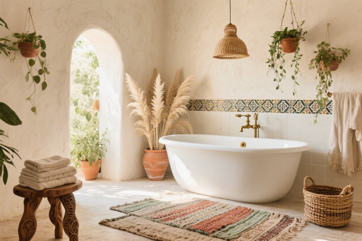 7 Boho Bathroom Ideas That Turn Your Daily Rinse Into a Ritual