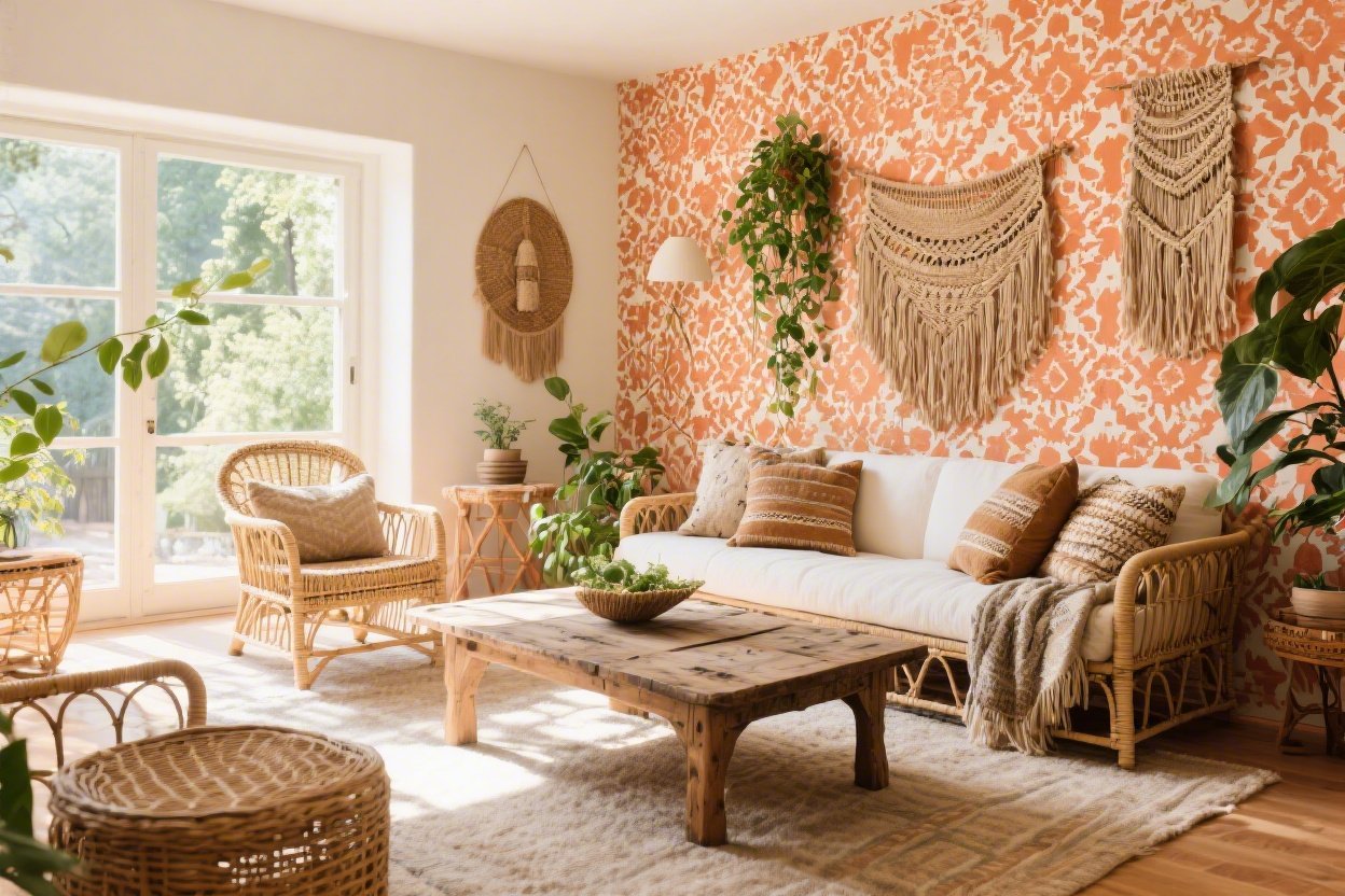 7 Boho Wallpaper Ideas That Turn Any Room Into a Vibe