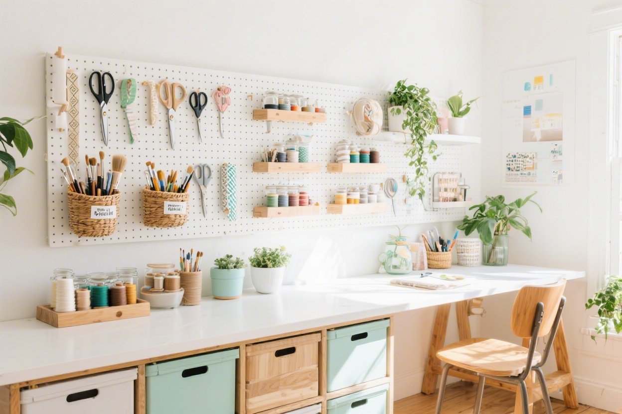 Craft Room Pegboard Ideas to Organize Tools and Supplies That Wow