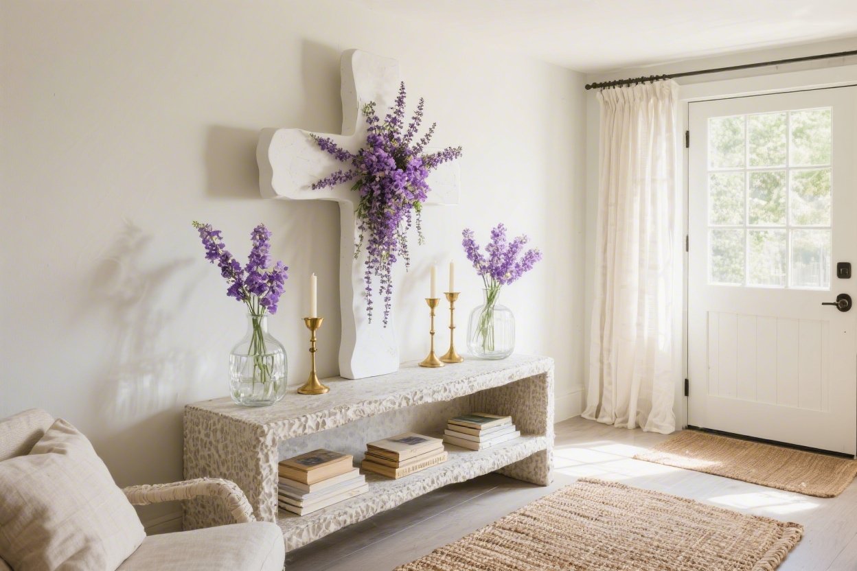Elegant Purple Floral Cross Decor Ideas You’ll Want in Every Room