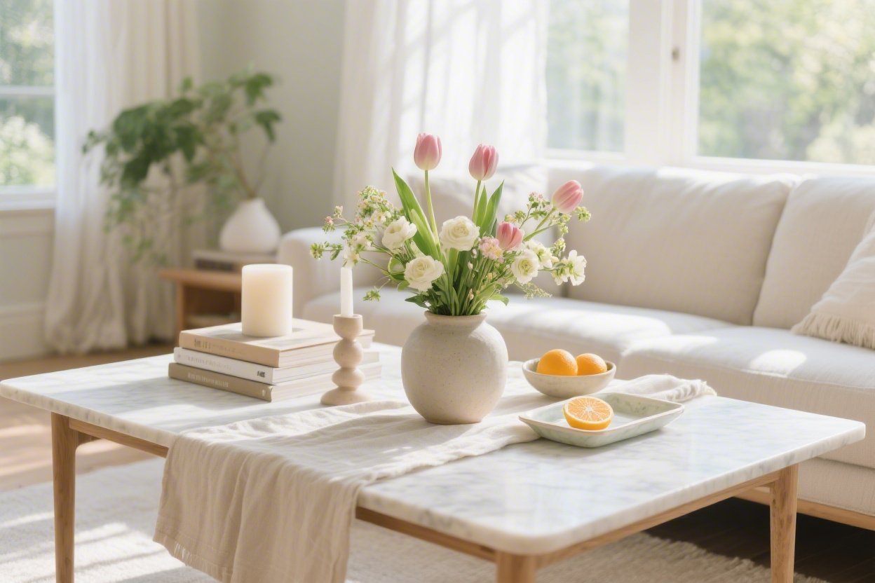 Fresh Spring Coffee Table Styling Ideas That Feel Clean and Effortless