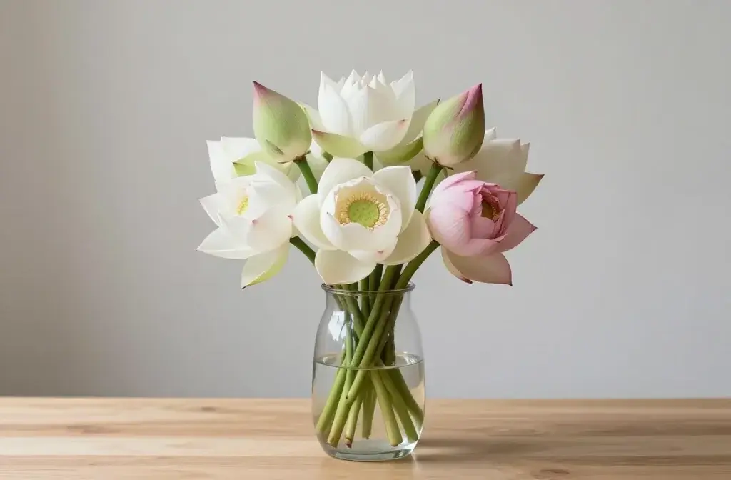 Lotus Bouquet Inspiration for a Calm and Elegant Home Aesthetic: Serenity in Bloom