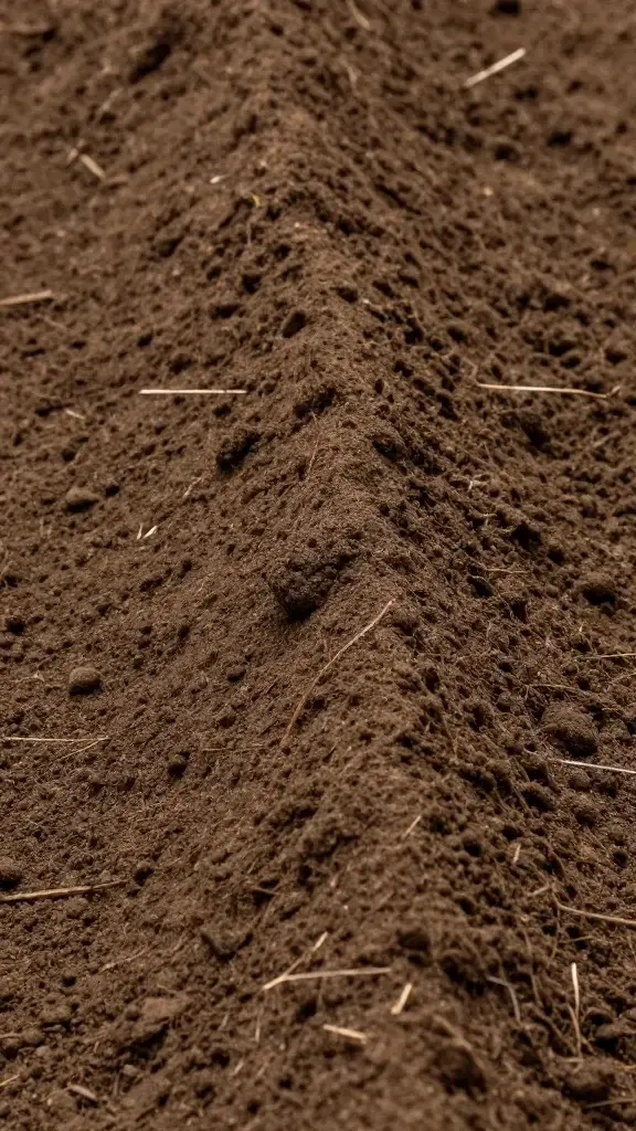 Closeup of a single curved raised-bed edge, soil texture visible